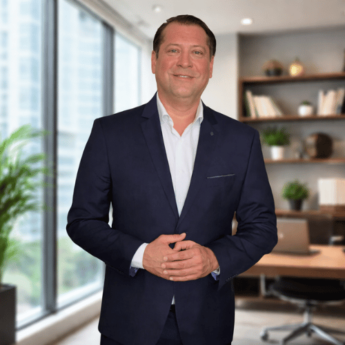 Modern commercial furniture design and global logistics.