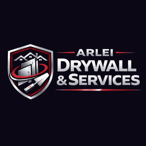 A professional working on drywall installation.