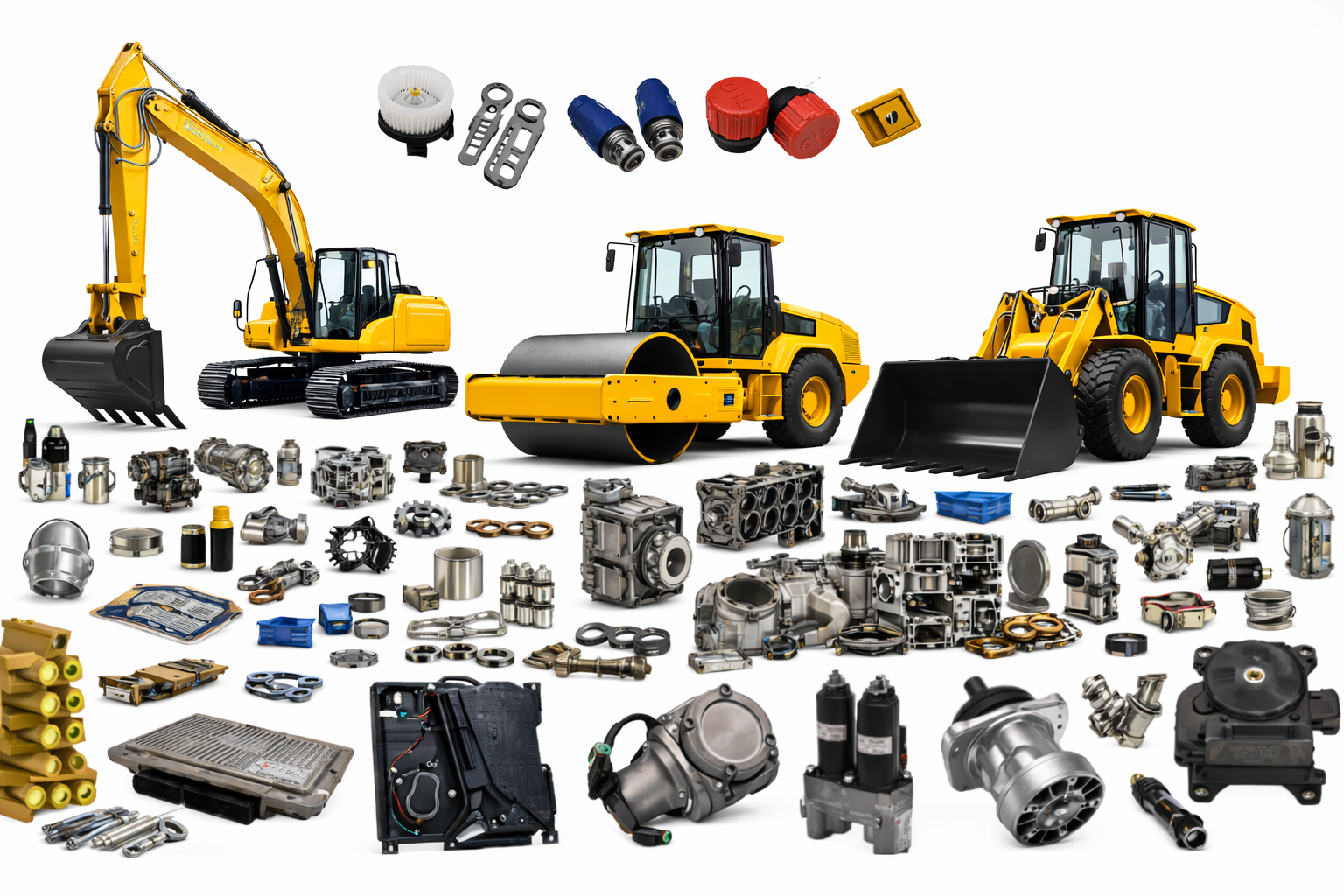 Excavator and cylinder parts