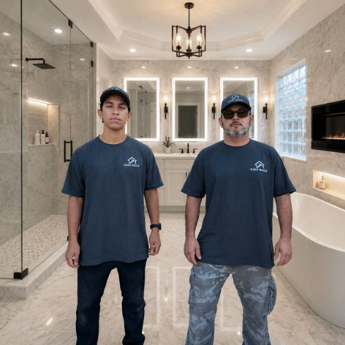 Caio Build team working on a kitchen renovation project.